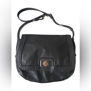 Marc by Marc Jacobs Classic Q Natasha Black Leather Crossbody Flap Bag